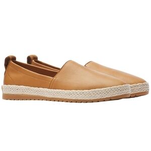 Sorel Women Ella Chestnut Leather Slip-On Jute Loafer Shoes Sz 7